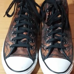 Converse All Star Tiger Animal Sequin Shoe Hi Tops